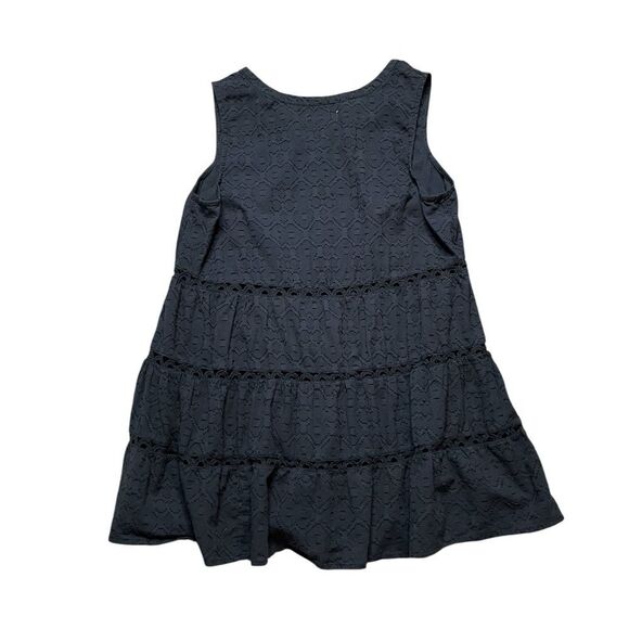 ANTHROPOLOGIE Ismene Black Tiered Sleeveless Textured Dress Size XL - Picture 3 of 7